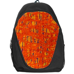 Orange Pattern Backpack Bag