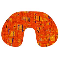 Orange Pattern Travel Neck Pillows