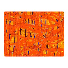 Orange Pattern Double Sided Flano Blanket (mini) 