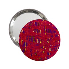 Red And Blue Pattern 2 25  Handbag Mirrors