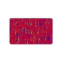 Red And Blue Pattern Magnet (name Card) by Valentinaart