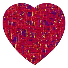 Red And Blue Pattern Jigsaw Puzzle (heart)