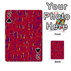 Red And Blue Pattern Playing Cards 54 Designs 