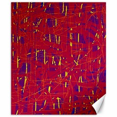 Red And Blue Pattern Canvas 8  X 10 