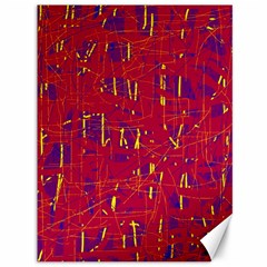 Red And Blue Pattern Canvas 36  X 48  