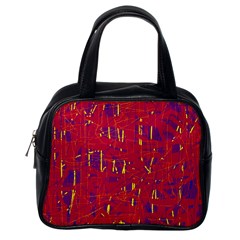 Red And Blue Pattern Classic Handbags (one Side)