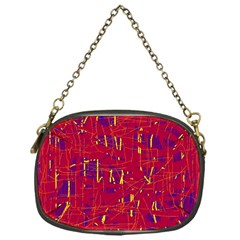 Red And Blue Pattern Chain Purses (one Side)  by Valentinaart