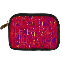 Red And Blue Pattern Digital Camera Cases by Valentinaart