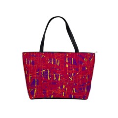 Red And Blue Pattern Shoulder Handbags