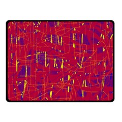 Red And Blue Pattern Fleece Blanket (small)