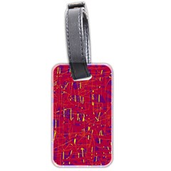 Red And Blue Pattern Luggage Tags (two Sides)