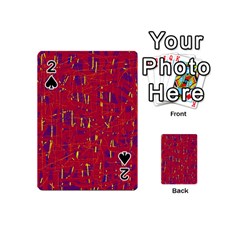 Red And Blue Pattern Playing Cards 54 (mini) 