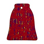 Red and blue pattern Bell Ornament (2 Sides) Back