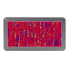 Red And Blue Pattern Memory Card Reader (mini) by Valentinaart