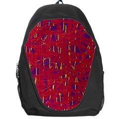 Red And Blue Pattern Backpack Bag