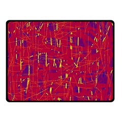 Red And Blue Pattern Double Sided Fleece Blanket (small)  by Valentinaart