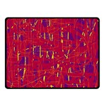 Red and blue pattern Double Sided Fleece Blanket (Small)  45 x34  Blanket Back