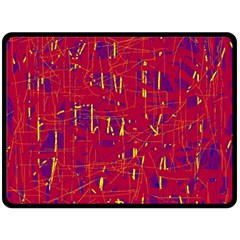 Red And Blue Pattern Double Sided Fleece Blanket (large) 