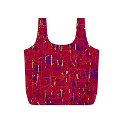 Red And Blue Pattern Full Print Recycle Bags (s) 