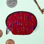 Red and blue pattern Accessory Pouches (Small)  Back