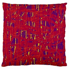 Red And Blue Pattern Standard Flano Cushion Case (one Side)