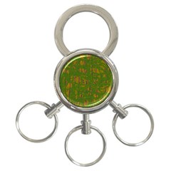 Green Pattern 3-ring Key Chains