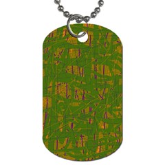 Green Pattern Dog Tag (two Sides)