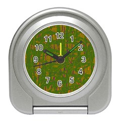 Green Pattern Travel Alarm Clocks