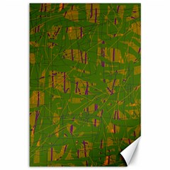 Green Pattern Canvas 12  X 18  