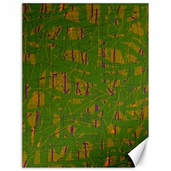 Green Pattern Canvas 18  X 24  