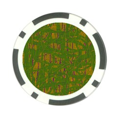 Green Pattern Poker Chip Card Guards