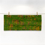 Green pattern Hand Towel Front