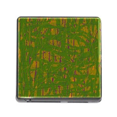 Green Pattern Memory Card Reader (square) by Valentinaart