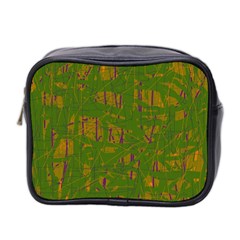 Green Pattern Mini Toiletries Bag 2-side