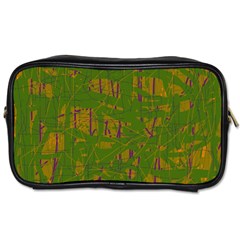 Green Pattern Toiletries Bags