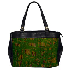 Green Pattern Office Handbags