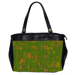 Green Pattern Office Handbags (2 Sides) 