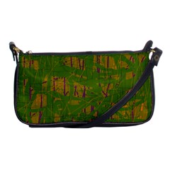 Green Pattern Shoulder Clutch Bags