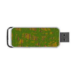 Green Pattern Portable Usb Flash (two Sides)