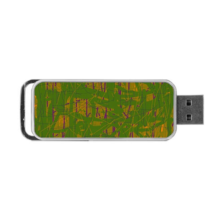 Green pattern Portable USB Flash (Two Sides)