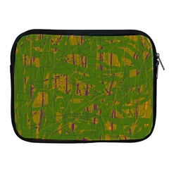 Green Pattern Apple Ipad 2/3/4 Zipper Cases