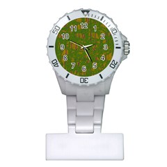 Green Pattern Plastic Nurses Watch