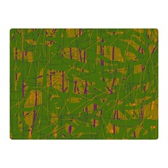 Green Pattern Double Sided Flano Blanket (mini)  by Valentinaart