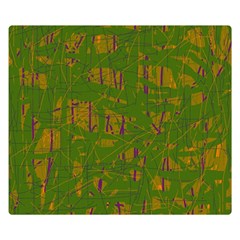 Green Pattern Double Sided Flano Blanket (small) 