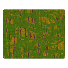 Green Pattern Double Sided Flano Blanket (large) 