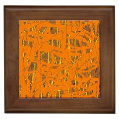 Orange Pattern Framed Tiles