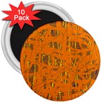 Orange pattern 3  Magnets (10 pack)  Front