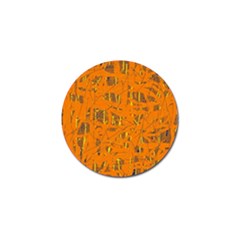 Orange Pattern Golf Ball Marker