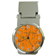 Orange Pattern Money Clip Watches