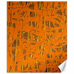 Orange Pattern Canvas 8  X 10 